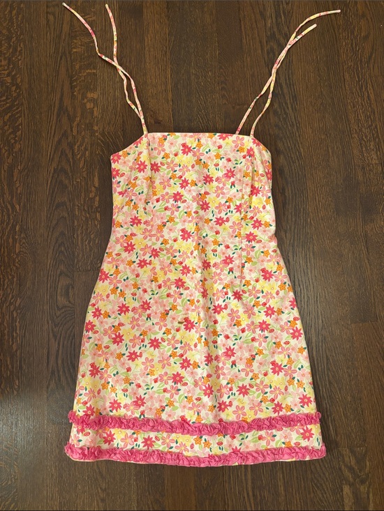 Lilly Pulitzer Dresses & Skirts - Vintage Lilly Pulitzer Pink, Yellow and Green Floral Dress